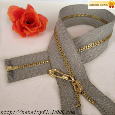【【拉鏈廠家直銷】優(yōu)質(zhì)3#淺金牙開尾金屬拉鏈 可來樣訂制】價(jià)格,廠家,圖片,拉鏈,容城縣昝龍拉鏈廠-